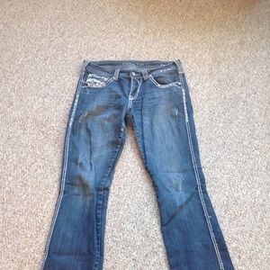 Cowgirl tough boot cut jeans